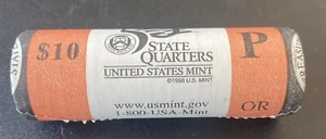 Cuarto de cuarto del estado de Oregon 2005-P, rollo envuelto como nuevo de $10 EE. UU. - Imagen 1 de 3