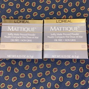 Lot Of 2 L’Oreal Mattique Softly Matte Pressed Powder Light Beige 0.23 Ounce NIB - Picture 1 of 7