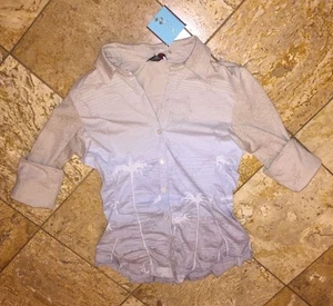 Nuevo con etiquetas Letarte Ombre Hawaii Palmeras Playa Camisa Cubierta Traje de baño Top Mujer M - Imagen 1 de 5