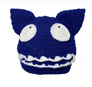 Handmade Wolf Ears Caps Devil Pussy Monster Teeth Beanie Knitted Hats