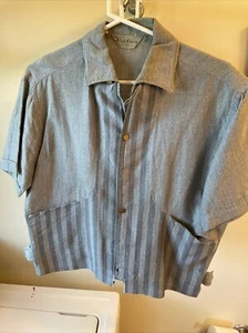 CLASSIC HIP! MCM 1960 VINTAGE 2 Tone HERB GERRY CALIFORNIA Bowling Party Shirt - Picture 1 of 9