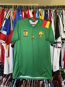 CAMEROON 2021 2022 HOME FOOTBAL SHIRT SOCCER JERSEY LE COQ SPORTIF sz M MEN - Picture 1 of 9