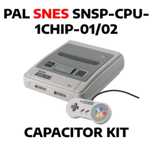 SNES / Condensadores Super Nintendo / Kit de Tapa Recap PAL UK SNSP-CPU-1CHIP-01/02 - Imagen 1 de 1