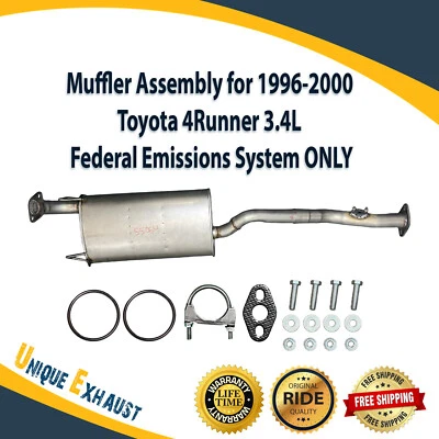 Conjunto de silenciador para Toyota 4Runner 1996-2000 3,4 L sistema federal de emisiones solamente Foto 1 de 4