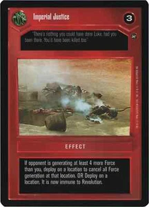 Imperial Justice (A New Hope-Limited) | Decipher Star Wars CCG | NM/LP - Picture 1 of 1