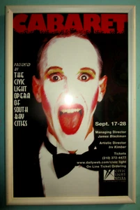 cabaret the civic light opera very rare poster framed size 23" x 15" - Picture 1 of 7