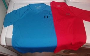 LOTE (2) CAMISAS CHILD UNDER ARMOUR ROJAS Y AZULES SM/P/CH " THE TEE TECH" - Imagen 1 de 2