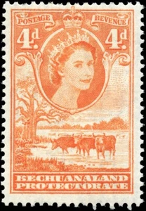 Bechuanaland Protectorate Scott #158 Mint Hinged Fine+ Stamp - Imagen 1 de 2