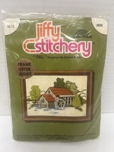 Vintage Mill Jiffy Stichset Connie Blyler 1975 Sonnenuntergang Design 808 neu versiegelt - Bild 1 von 2