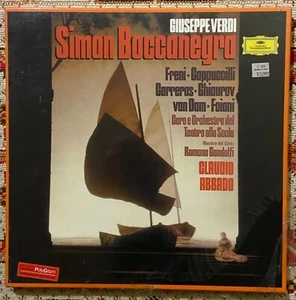VERDI - SIMON BOCCANEGRA 3LP BOX SET NEW SEALED ABBADO TORN SHRINK-WRAP - Imagen 1 de 5
