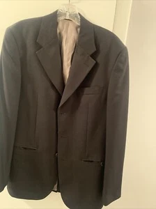Perry Ellis Mens Black 3 Button Blazer 38 R - Picture 1 of 7
