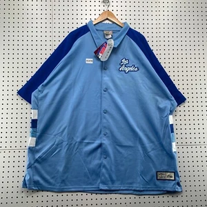 VTG LA Lakers Warm Up Jacket Jersey Mens 3XL Blue Throwback NEW NWT 32x35 - Picture 1 of 20