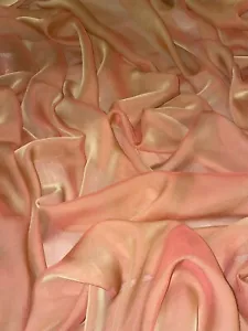 1 METER TWO TONE GOLD SOFT CATIONIC CHIFFON 100% POLYESTER FABRIC 58” WIDE - Picture 1 of 6