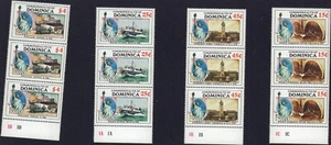 DOMINICA 1986 STATUE OF LIBERTY 940-943 STRIP X 3 SET MINT MNH - Picture 1 of 1
