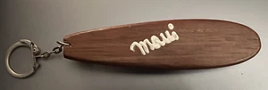 Maui Hawaii Wooden Surfboard Keychain Hand Painted 4.5" Long ๐ - Picture 1 of 4