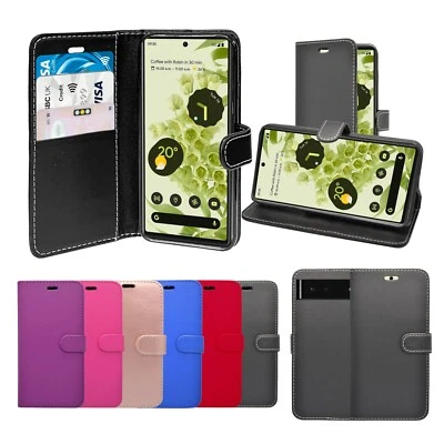For Google Pixel 6 Case Wallet Flip PU Leather Stand Card Slot Pouch Cover - Image 1 of 4