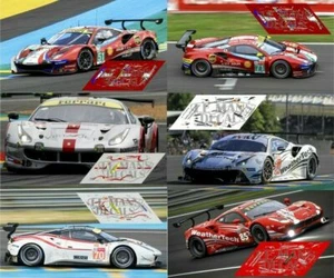 Décal Ferrari 488 GTE Le Mans 2018 1:32 1:43 1:24 1:18 décalcomanies