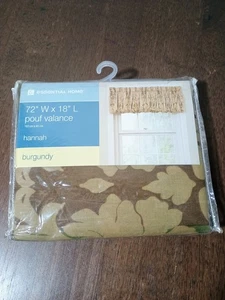 Essential Home Pouf Volant - 72" B x 18" L - Muster "Hannah" - Burgund - - Bild 1 von 4