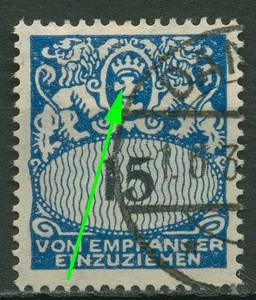 Danzig Portomarken 1927 Gr. Staatswappen mit Plattenfehler P 38 VII gestempelt - Bild 1 von 1