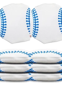 Blau 8 Stück Fußball/Baseball/Soccer/Basketball Cornhole Sitzsäcke Wurfsäcke - Bild 1 von 5