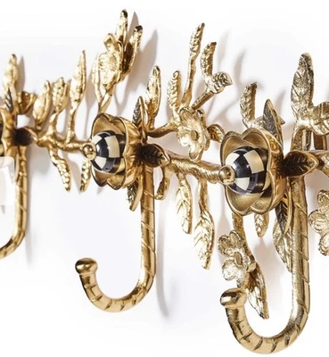 Mackenzie Childs Petal Large Gold Wall Hook - Image 1 of 3