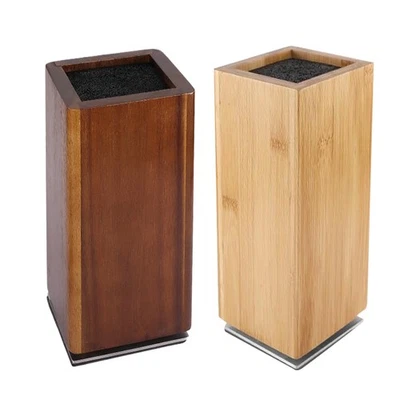 Wood Magnetic Knife Holder - 360° Rotatable Knife Block Without Knives - Image 1 of 4