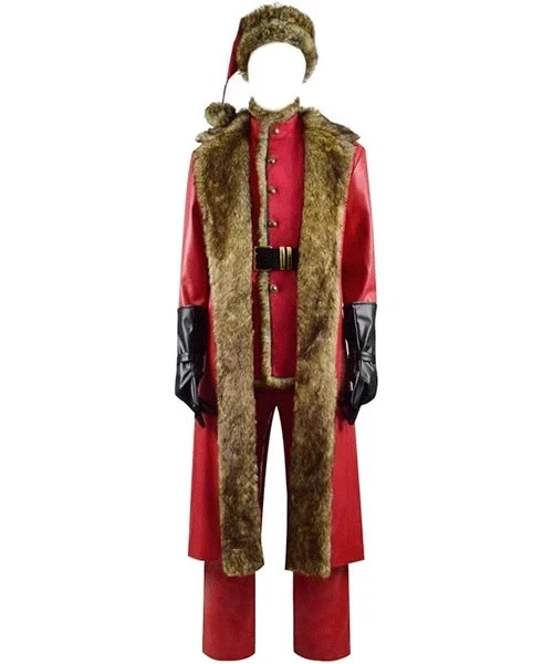 Traje de Disfraz de Papá Noel Kurt Russell Crónicas de Navidad Hecho a Mano para Hombre y Mujer Foto 1 de 4