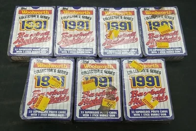 1991 Topps Baseball Woolworth Baseball Highlights Sellado (33 tarjetas) Lote (7) Foto 1 de 4