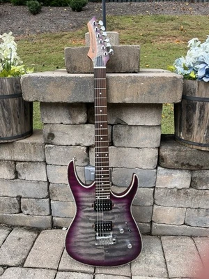 Leo Jaymz Hurricane Electric Guitar Purple burst - Image 1 of 4
