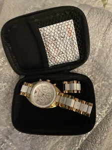 Emporio Armani Ladies White/rose Gold Watch Comes With new Battery & 3 links - Picture 1 of 3