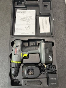 Taladro Sears Craftsman 3/8 Evolv 18 voltios velocidad variable 3861 con cargador LEER - Imagen 1 de 10