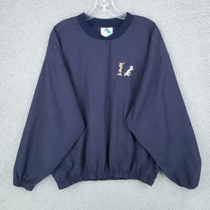 vtg Augusta Sportswear Jacket Mens Large Golf Golfing Blue Pullover Long Sleeve - Picture 1 of 10
