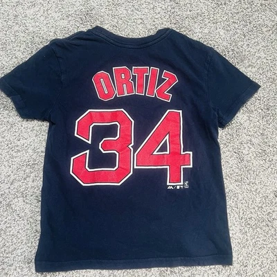 Camisa juvenil Majestic MLB Boston Red Sox David Ortiz #34 tamanho pequeno - Imagem 1 de 4