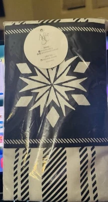 Delantal de Navidad Blanco Y Negro Algodón 24.5 X 36.5 Adams & Co Nuevo con Etiquetas Foto 1 de 3