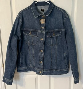 Giacca jeans Lee Legendary Rider blu denim donna taglia XL nuova con etichette bottoni - Foto 1 di 17