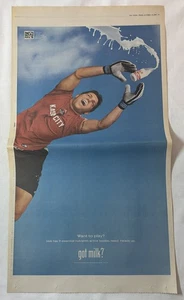 Ganzseitige Zeitungsanzeige 2001 ~ TONY MEOLA - GOT MILK? ~ Fußball - Bild 1 von 1