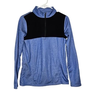 BCG Boys Performance Fleece Lined Pullover Two Tone 1/4 Zip Athletic Sweatshirt - Picture 1 of 2