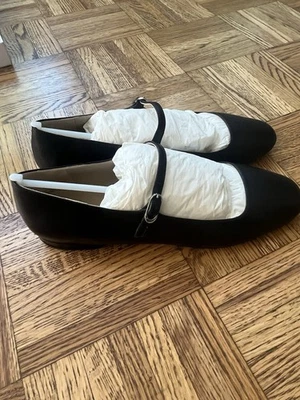 Theory Mary Jane Ballet Flats In Leather (size 7.5) - Image 1 of 4