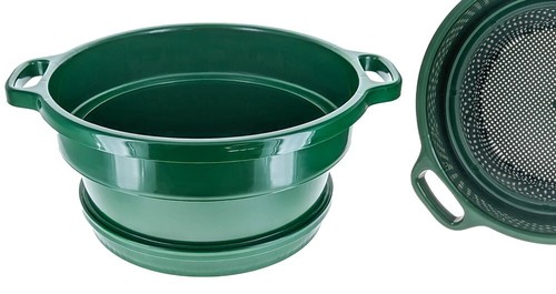 Sluice Monkey 1/8" Mesh/6" Deep Green Plastic Screen Stackable Sifting ...