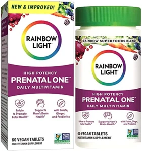 Rainbow Light Prenatal One High Potency Daily Multivitamin with Folate, Ginger a - Picture 1 of 13