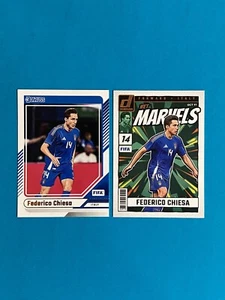 2024-25 Donruss Soccer Card Lot Net Marvels Insert + Base Federico Chiesa Italy - Picture 1 of 2