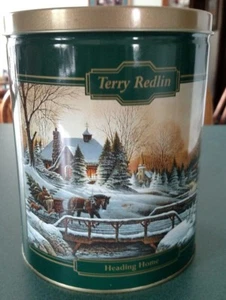 Terry Redlin Tin con Coperchio, Testa Casa Quadro, Latta da Collezione - Foto 1 di 4
