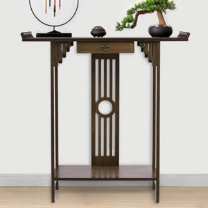 Tavolo consolle legno corridoio stretto ingresso tavolo con cassetto 53x29x83cm - Foto 1 di 12