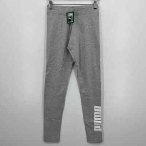 Puma Leggings Women's Size S Light Gray Heather Archive Logo T7 Striped Logo NWT - Picture 1 of 12