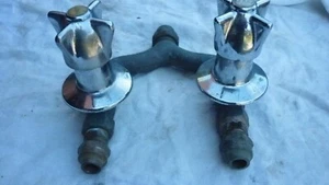 Brass Wall Mounted Bathroom Laundry Kitchen Faucet mixer Taps - Picture 1 of 3