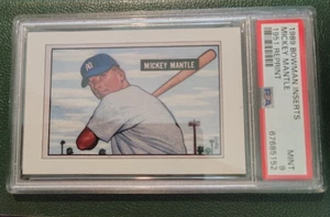 1989 BOWMAN INSERTS MICKEY MANTLE 1951 REPRINT PSA 9 MINT New York Yankees - Picture 1 of 2