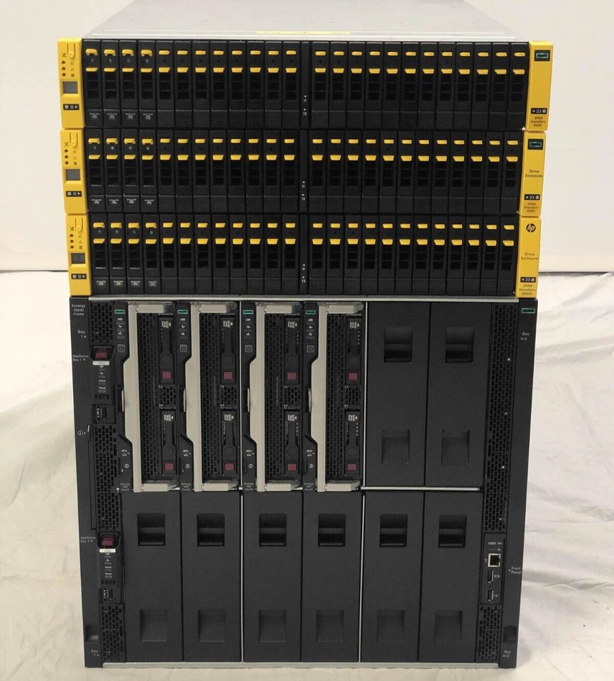 HP 3PAR 8450 112TB Useable SSD SAN HP Synergy 12000 Gen10 1TB RAM Configuration - Image 1 of 4