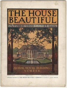 The HOUSE BEAUTIFUL October, 1909. Annual Building Number; great Ads. 56 pages - Picture 1 of 19
