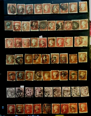 Gran Bretaña 1841-1881 sello usado 35p. - 1841, 19p. -1855, 42p.- 1881, MH 9p. Foto 1 de 2