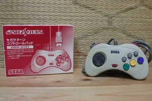 White Controller for Sega Saturn SS w/box HSS-0101 Japan Very Good Condition! - Picture 1 of 4